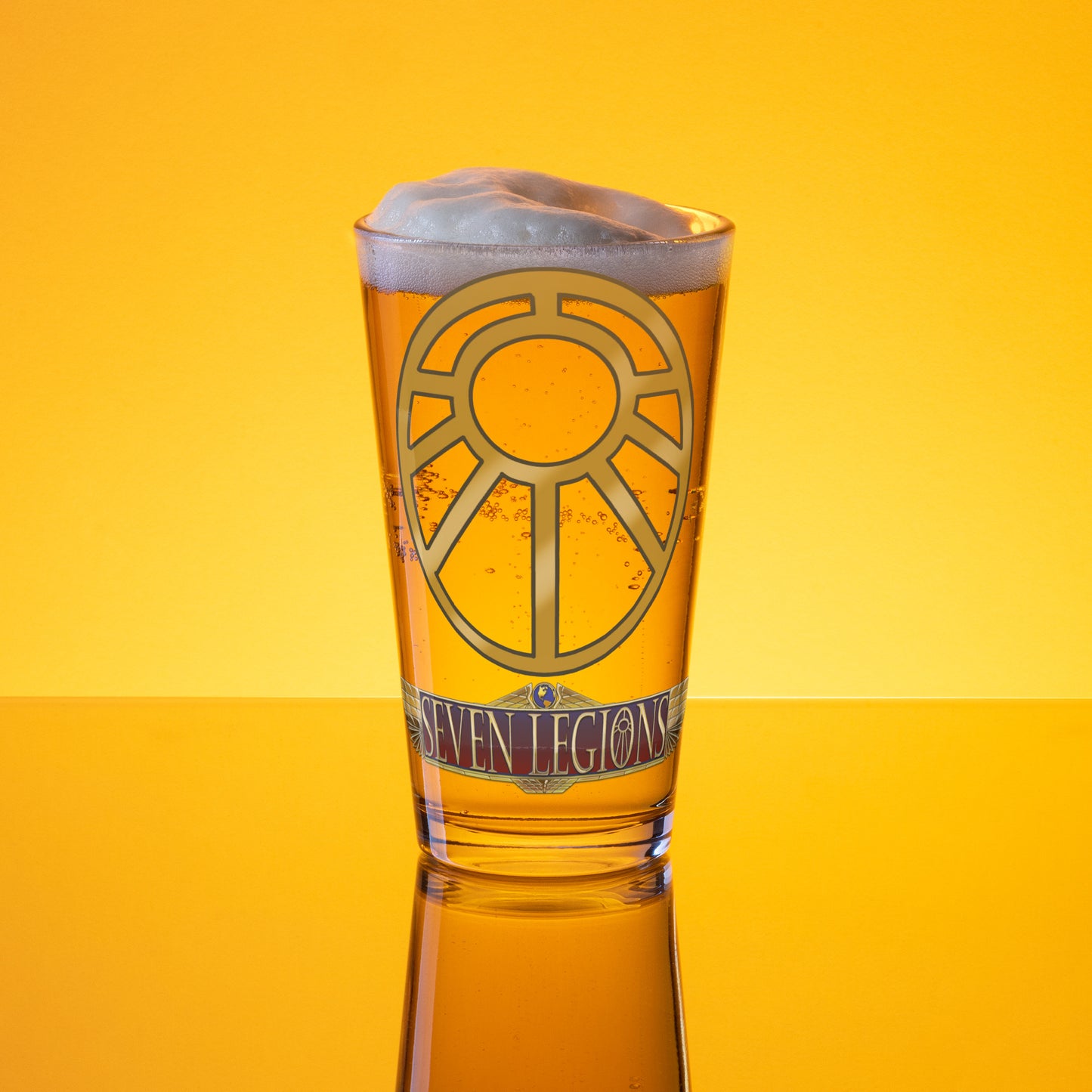 Seven Legions Shaker pint glass